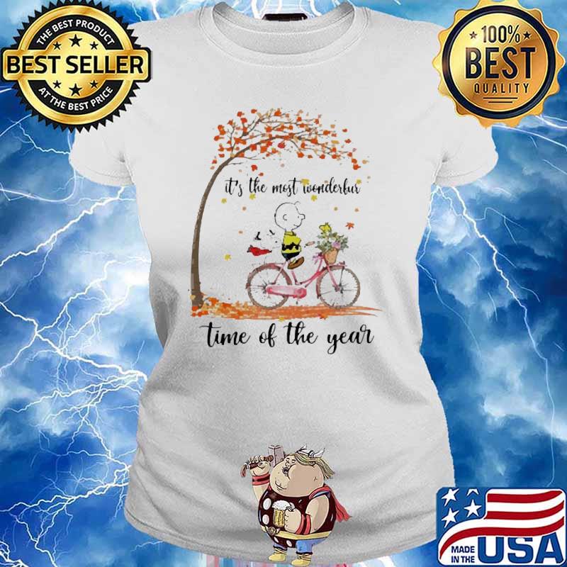It’s the most wonderful time of the year Snoopy and Charlie Brown Halloween s Ladies tee