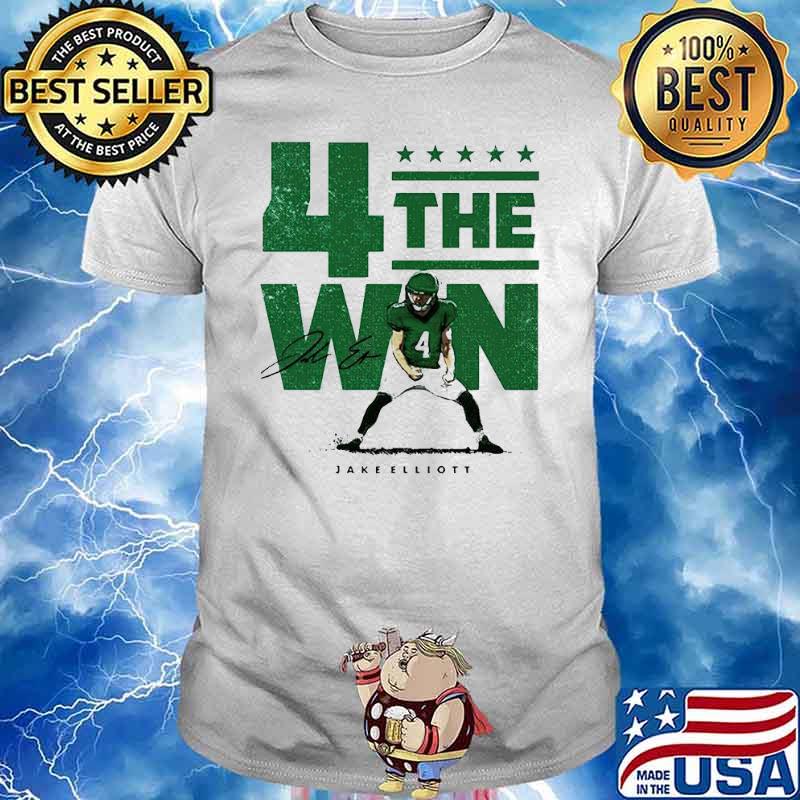 Jake Elliott Philadelphia Eagles 4 the win signature T-shirt