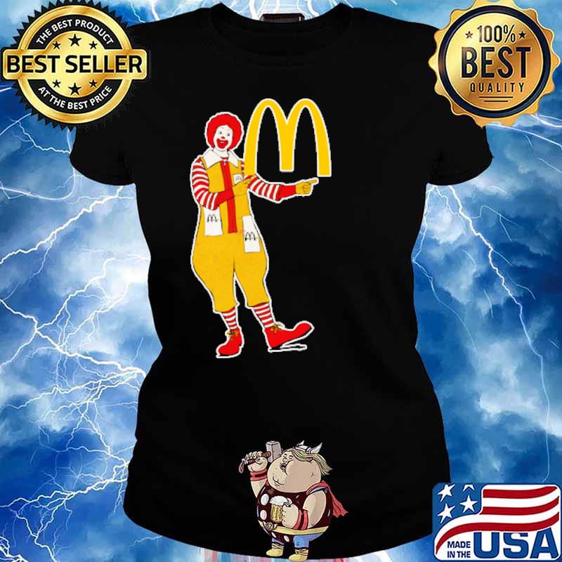 Mcdonalds logo with clown s Ladies tee