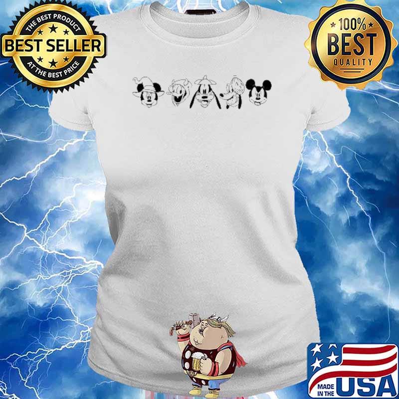 Mickey mouse and goofy and donald duck s Ladies tee