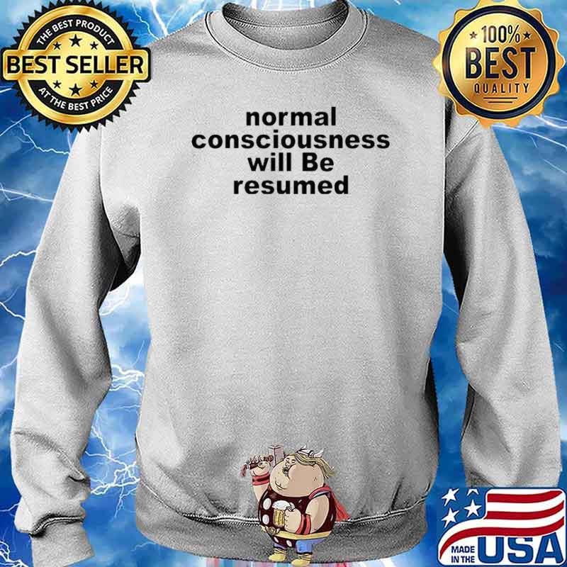 Normal consciousness will be resumed s Sweater