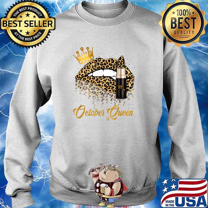 October Queen Leopard Lips T-Shirt Sweater