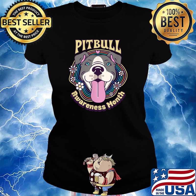 Pitbull Awareness Month T-Shirt Ladies tee