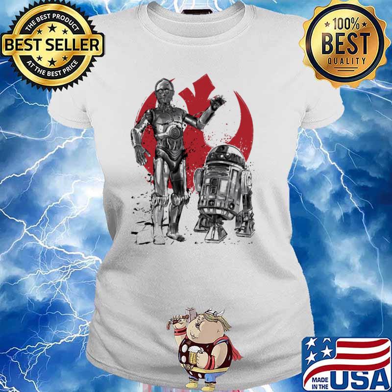 Rebel R2-D2 and 3-CPO Shirt Ladies tee
