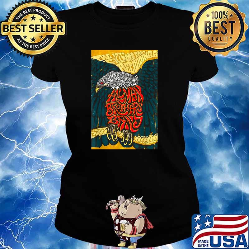 Recirdings Allmans Art brothers Retro Band music Love Eagle T-Shirt Ladies tee