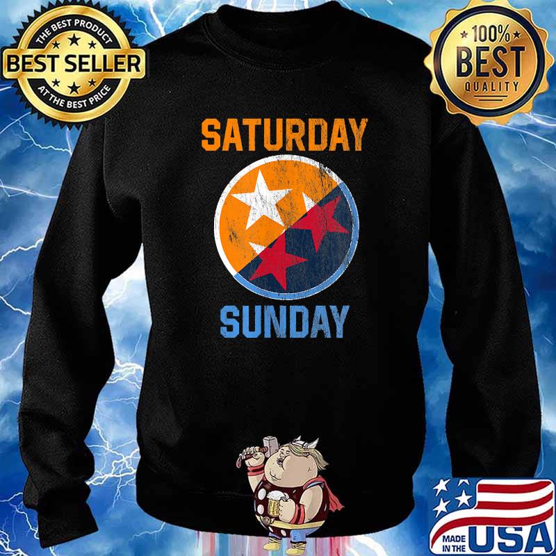 Saturday Sunday The Vols Football Orange White Flag T-Shirt Sweater