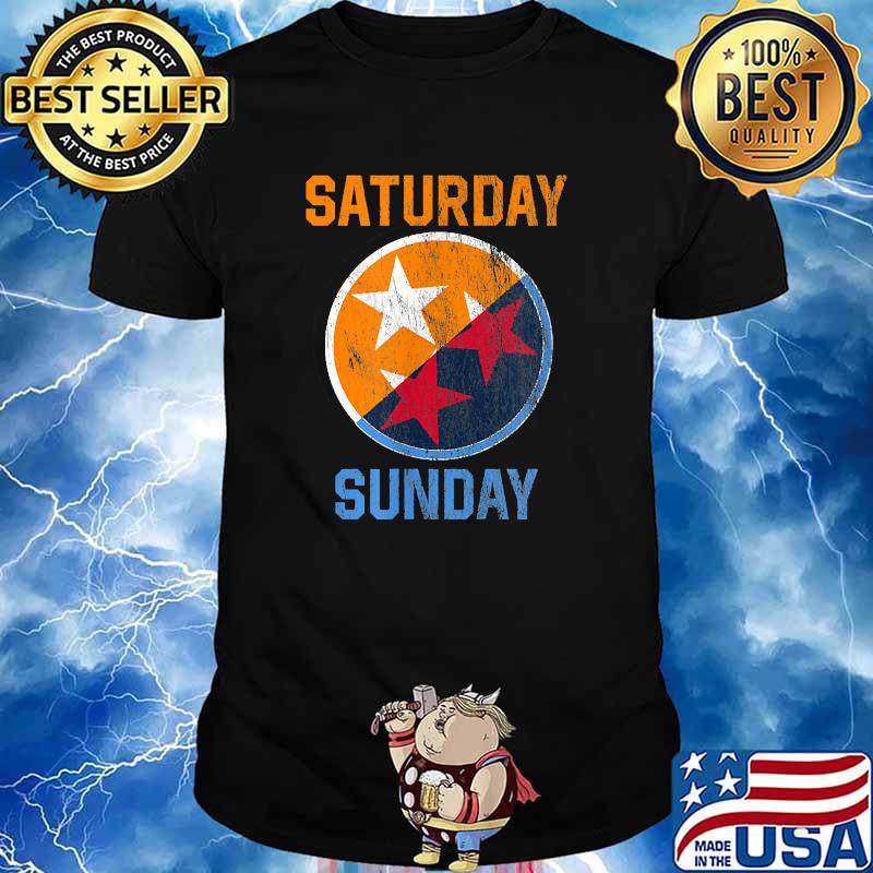 Saturday Sunday The Vols Football Orange White Flag T-Shirt