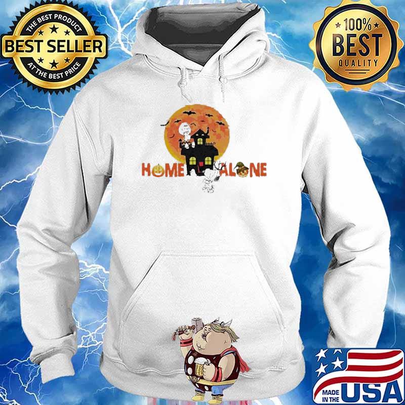 Snoopy and Charlie Brown Home Alone Blood Moon Halloween s Hoodie