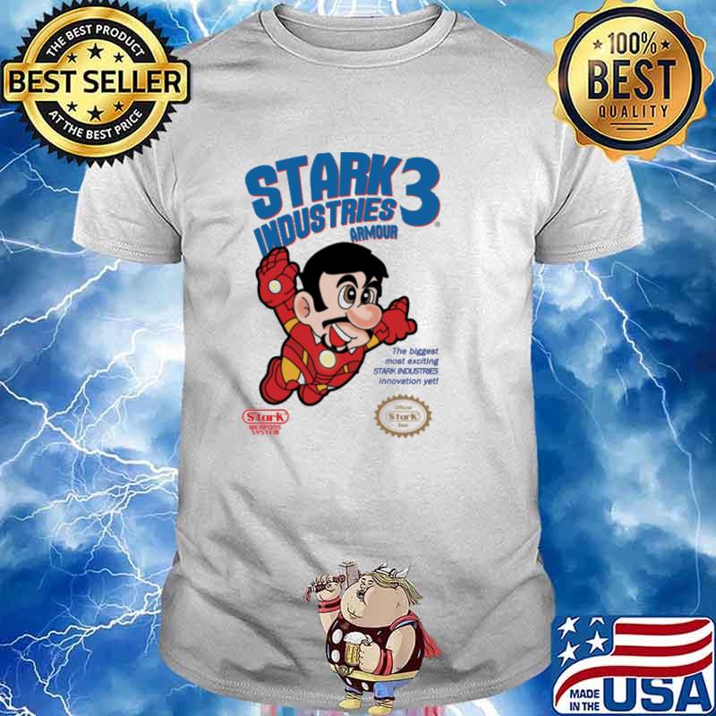 Stark industries 3 armour the biggest most exciting stark industries innovation yet mario shirt