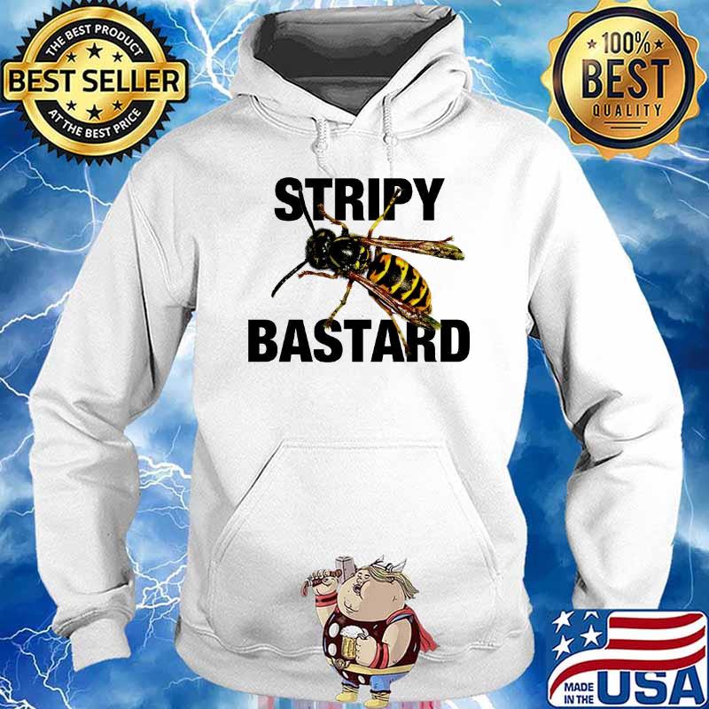 Stripy Bastard Bee Shirt Hoodie