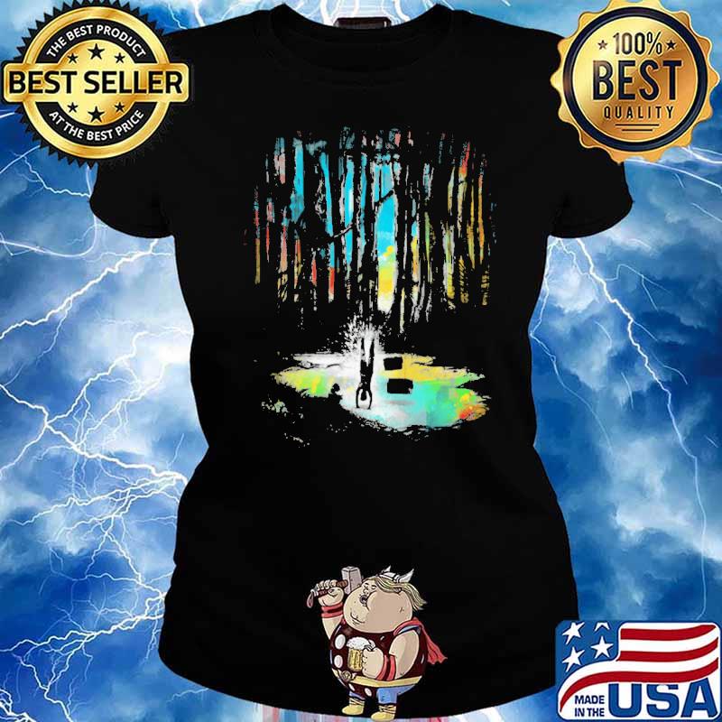 Sunset on dagobah art forest s Ladies tee