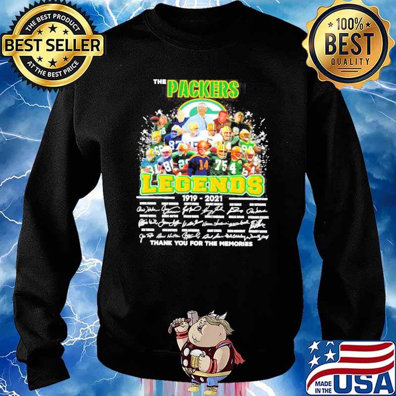 The Green Bay Packers legends 1919 2021 thank you for the memories s Sweater