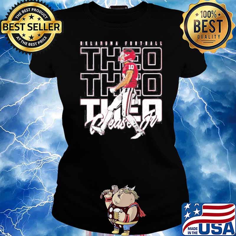 Theo Wease Jr. Outline Oklahoma Sooners s Ladies tee