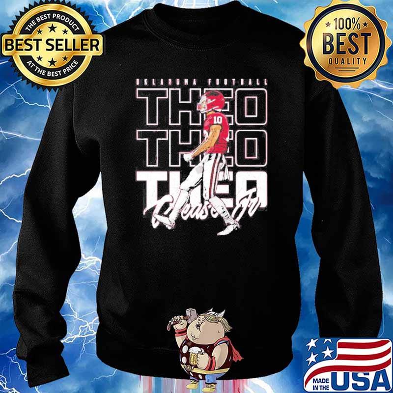 Theo Wease Jr. Outline Oklahoma Sooners s Sweater