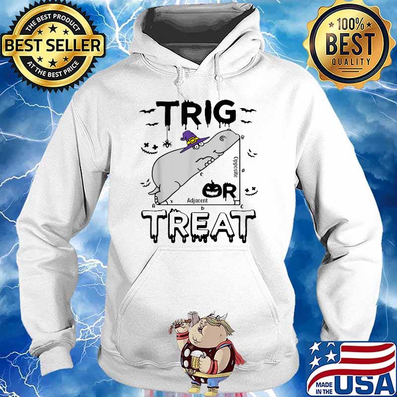 Trig Or Treat Hippopotamus Math Teacher Costume Halloween T-Shirt Hoodie