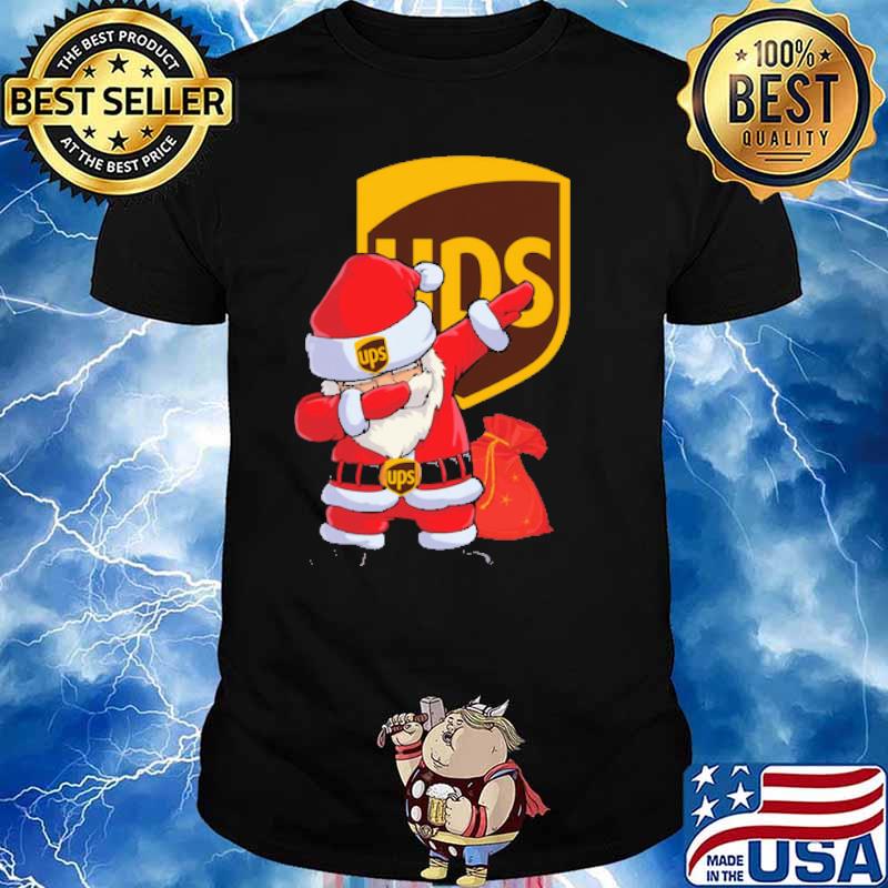 Ups logo with santa clause dabbing christmas shirt