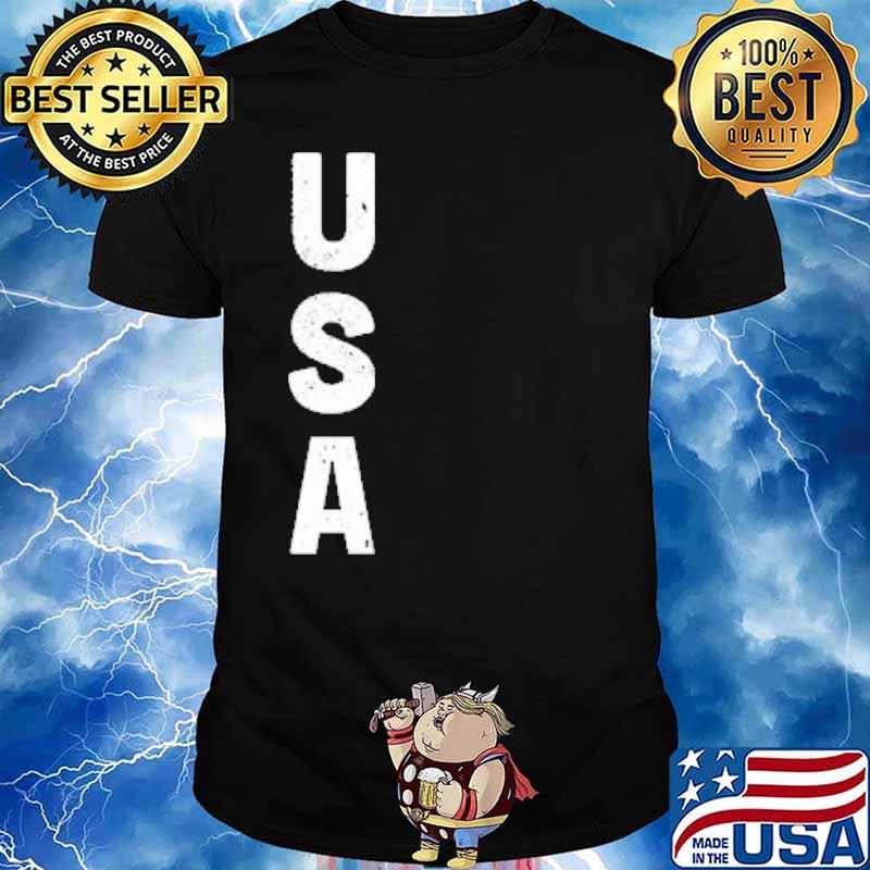 USA TEXT WHITE SHIRT