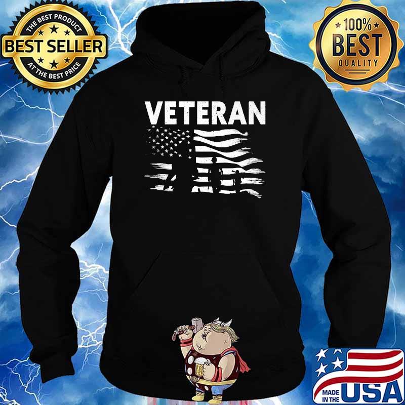 Veteran USA Flag Soldier Military Army T-Shirt Hoodie