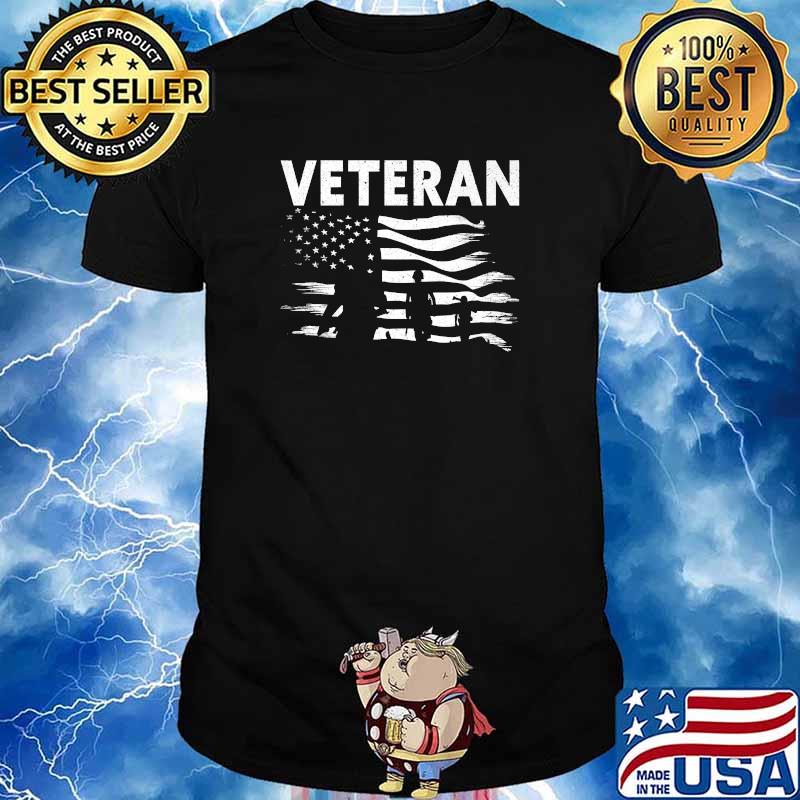 Veteran USA Flag Soldier Military Army T-Shirt