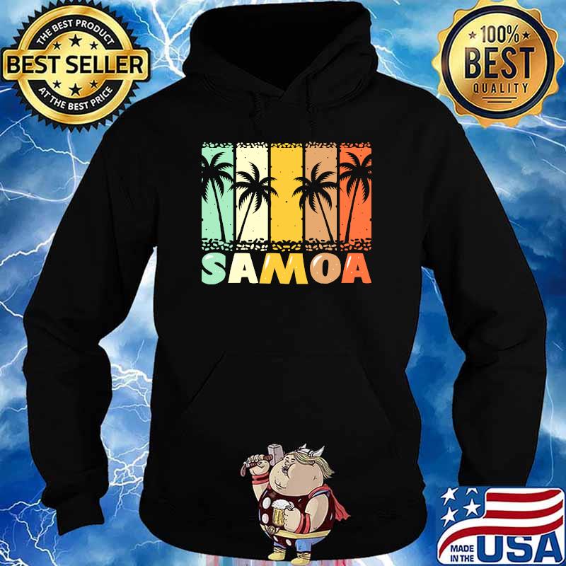 Vintage Palm Samoa Tree Beach T-Shirt Hoodie