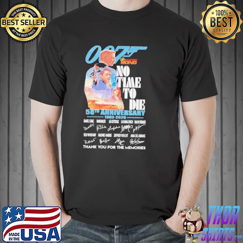 007 No Time To Die 58th Anniversary Thank You For The Memories Shirt