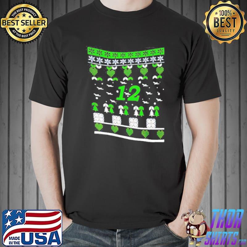 12 flying seahawks ugly christmas shirt