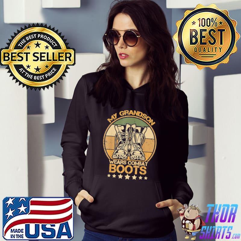 2021 My Daughter Wears Combat Boots Proud Military Retro Grandpa T-Shirt