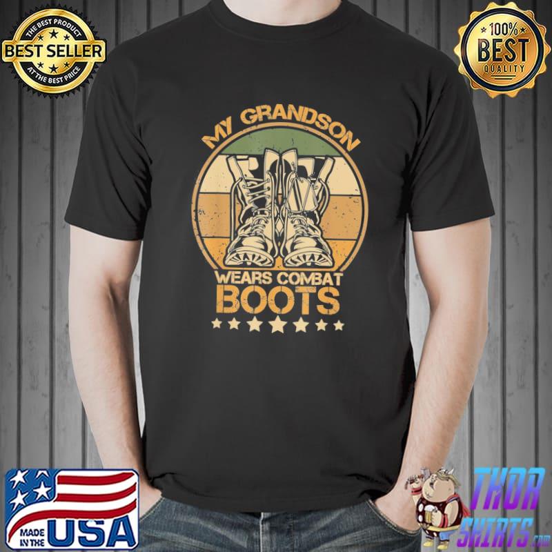2021 My Daughter Wears Combat Boots Proud Military Retro Grandpa T-Shirt Unisex