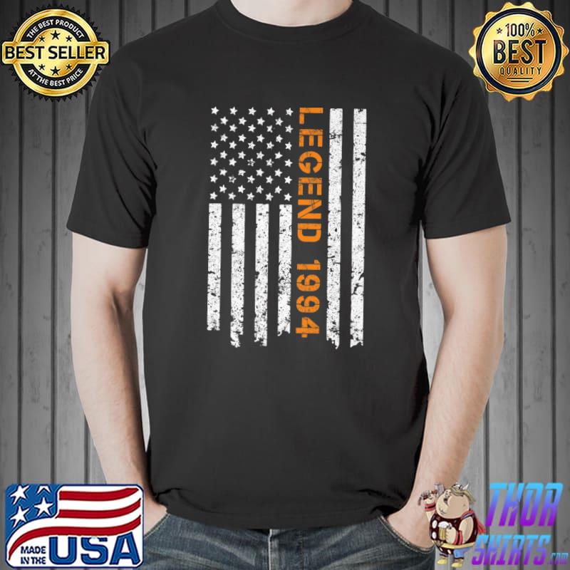 27 Years Old Legend 1994 Retro USA Flag 27th Birthday Decor Premium T-Shirt Unisex