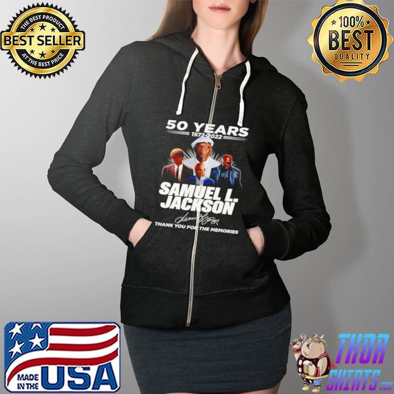 50 years 1972 2022 Samuel L. Jackson signature thank you for the memories s Full Zip Hooded