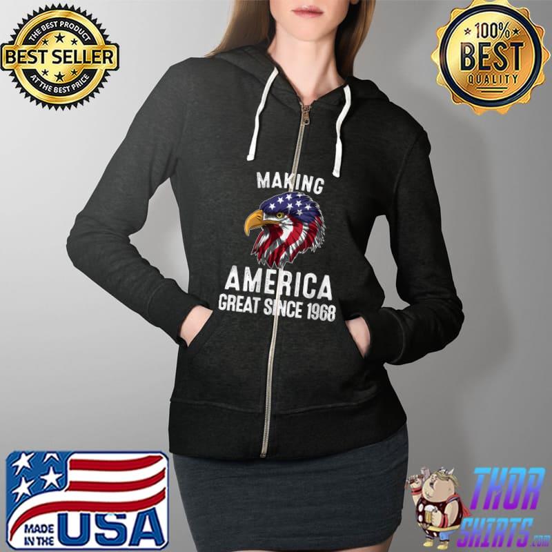 54th Birthday,Making America Great Since 1968 T-Shirt Full Zip Hooded