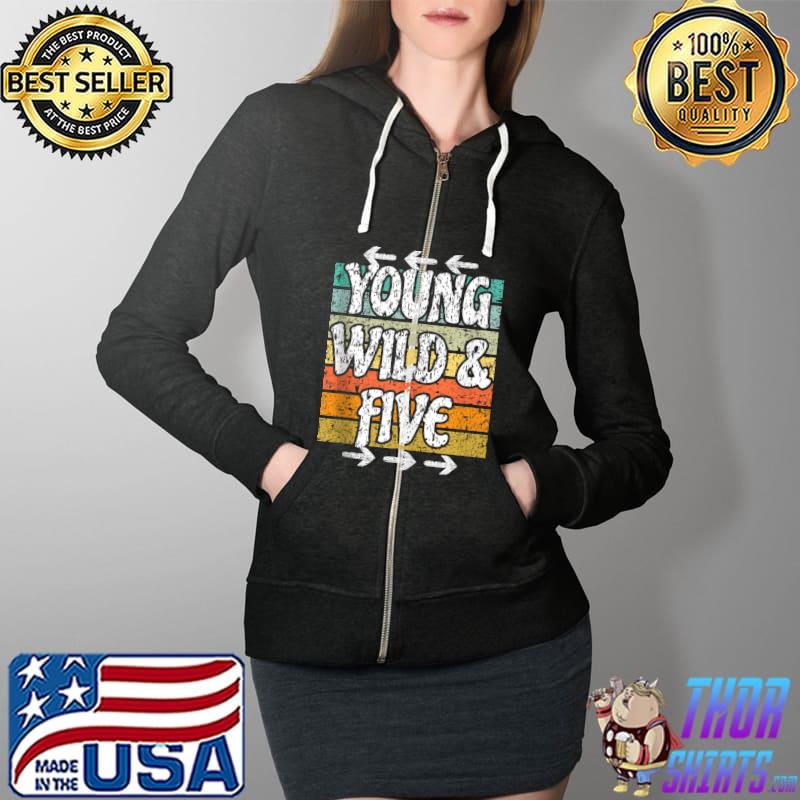 5th Birthday Girl Boy - I am already 5 T- Full Zip Hooded