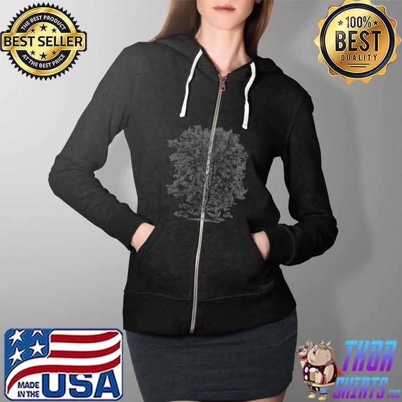 Acorn Nut Matching Pair with Oak Tree T-Shirt Full Zip Hooded
