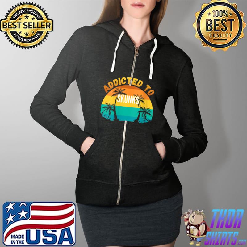 Addicted to Skunks vintage T-Shirt Full Zip Hooded