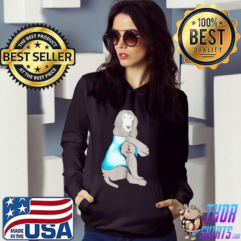 Afghan Hound Dog Tattoo I Love Mom Mothers Day Gift shirt