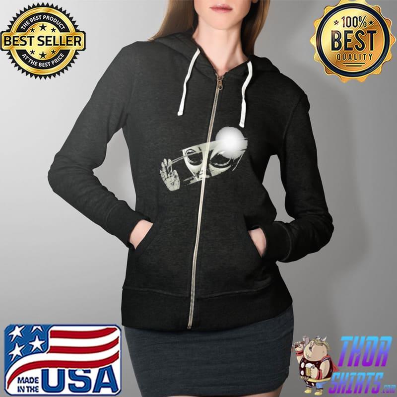 Alien Wave Hand Shirt Full Zip Hooded
