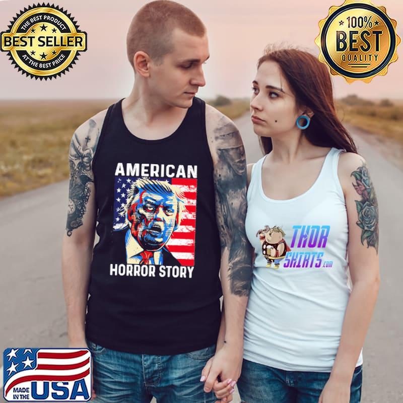 American Horror Story Zombie Trump Halloween American Flag s Tank Top