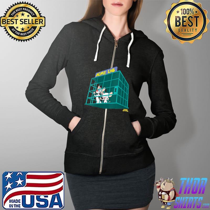 Animaniacs Pinky and the Brain Locked Up T-Shirt Full Zip Hooded