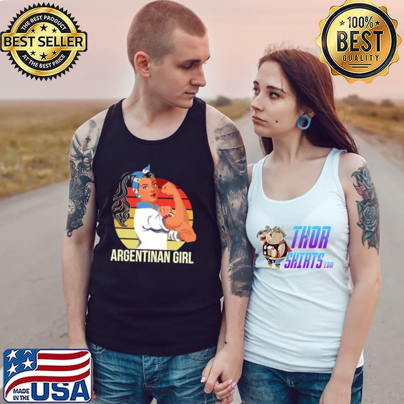 Argentina Flag Argentinan Girl Shirt Tank Top