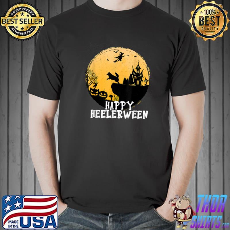 Australian Cattle Dog Full Moon Red Blue Heeler Halloween T-Shirt