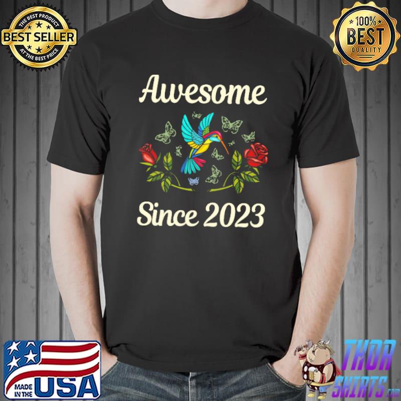 Awesome Hummingbird Since 2023 Shirt Unisex