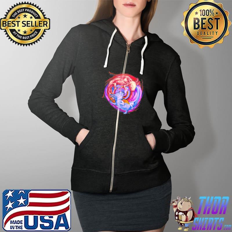 Axolotl Yin Yang s Full Zip Hooded