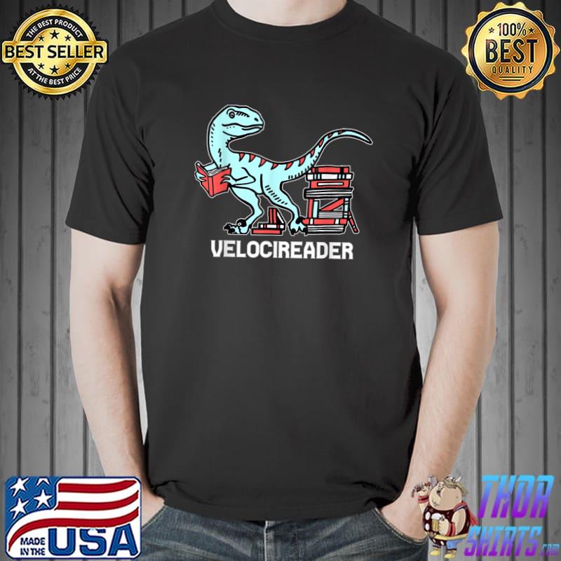 Azeala Velocireader Classic- Velocireader T-Rex Reading Book T-Shirt