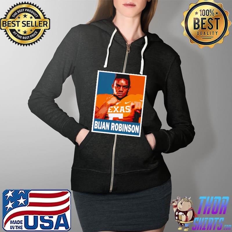 Bijan Robinson Texas Longhorns Shirt Full Zip Hooded