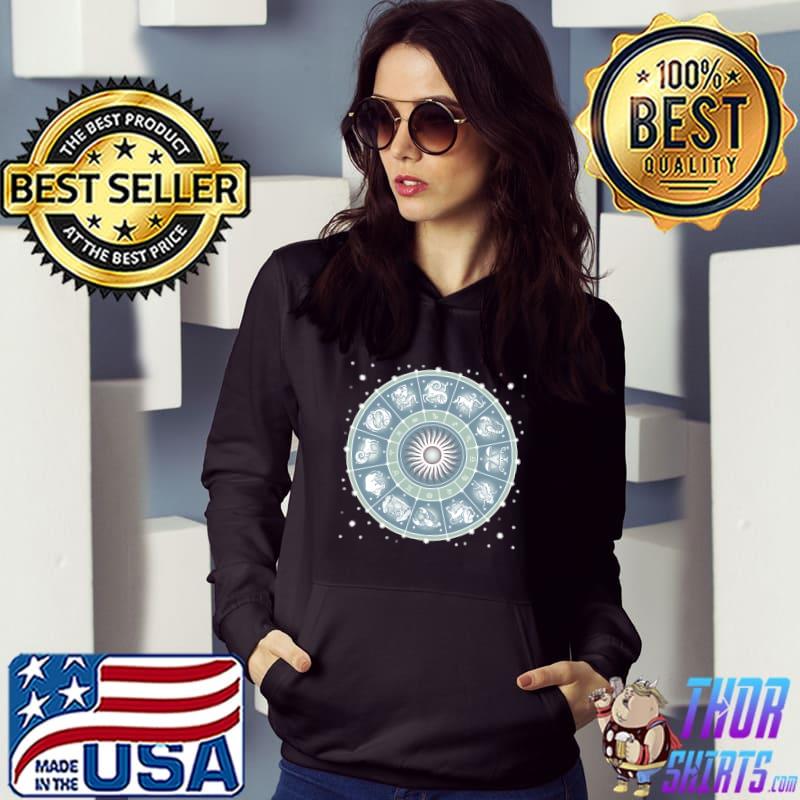 Blue Horoscope Wheel - Astrology Lovers T-Shirt Hoodie