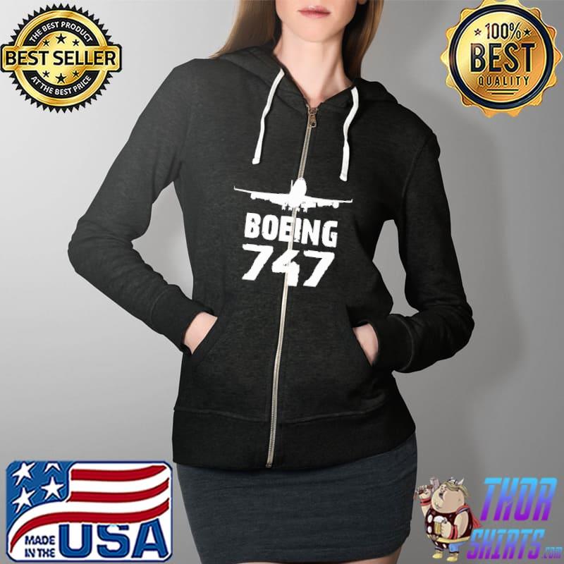 Boeing 747 Shirt Full Zip Hooded