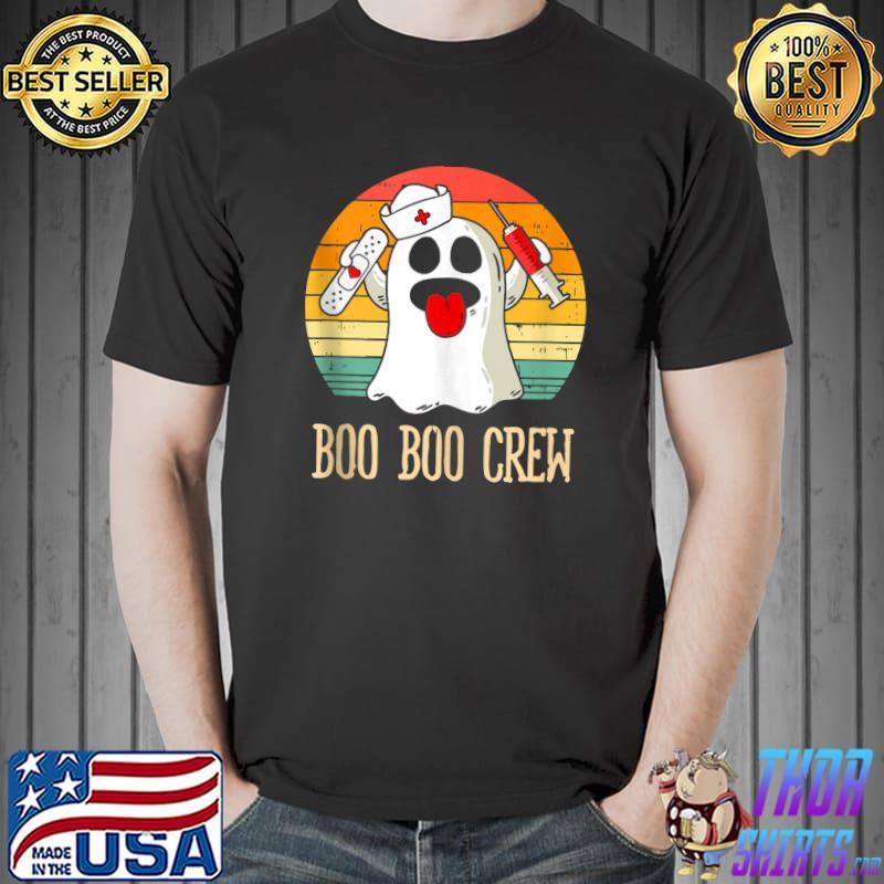 Boo Boo Crew Nurse Ghost Funny Halloween Costume T-shirt