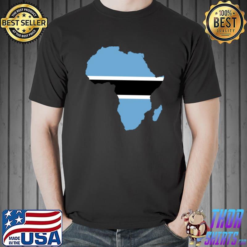 Botswana Flag Africa Continent Silhouette Gift for Motswana T-s Unisex