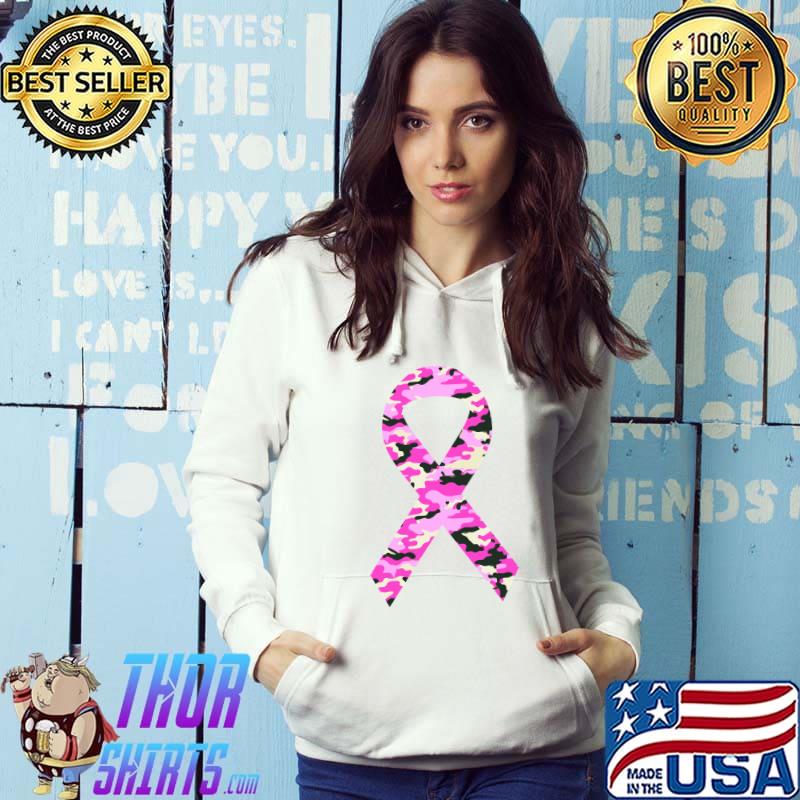 Breast Cancer Awareness Ribbon Pink Camo Survivor T-Shirt