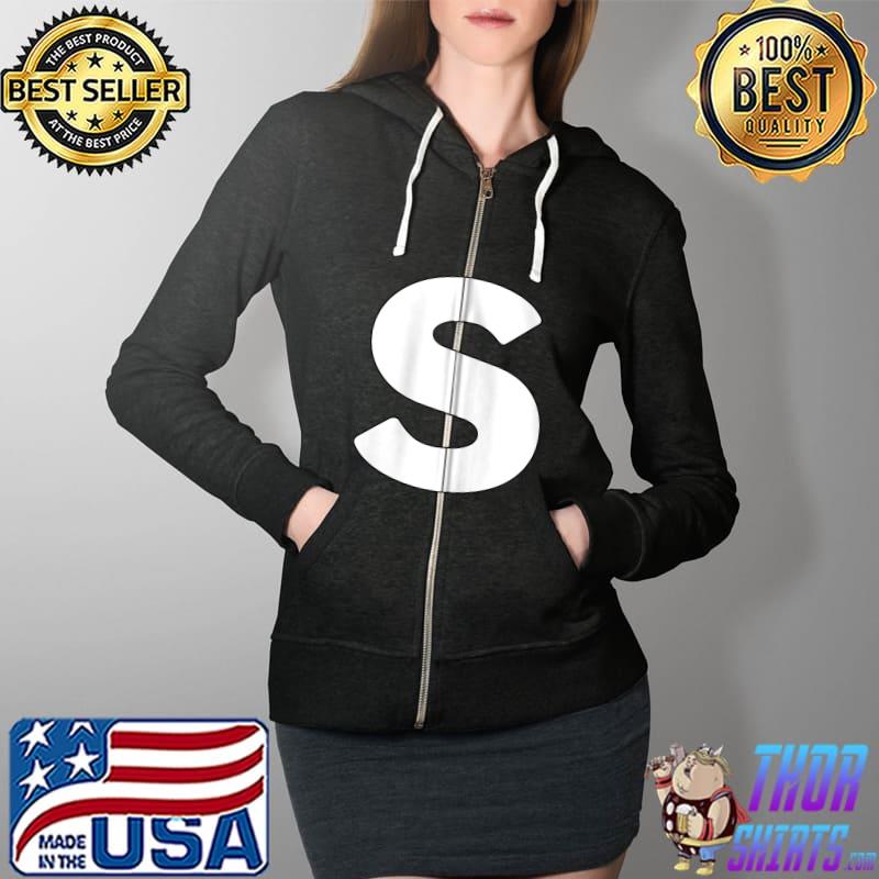 Capital Letter S Matching Group Letters Alphabet Costume T-s Full Zip Hooded